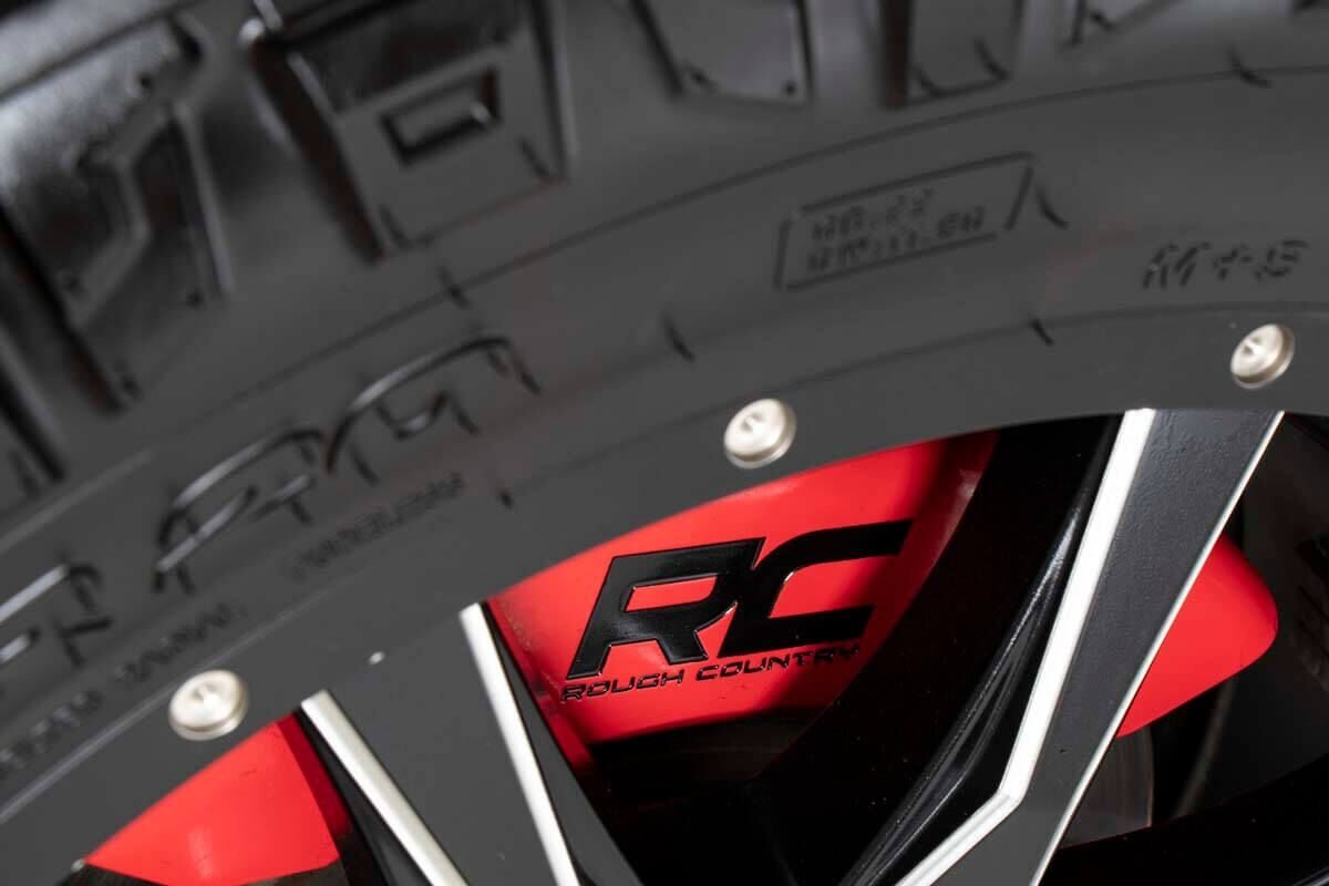 RC Caliper Cover Red Mechanical RR Brakes 15-20 Ford F-150 2WD/4WD Rough Country-2