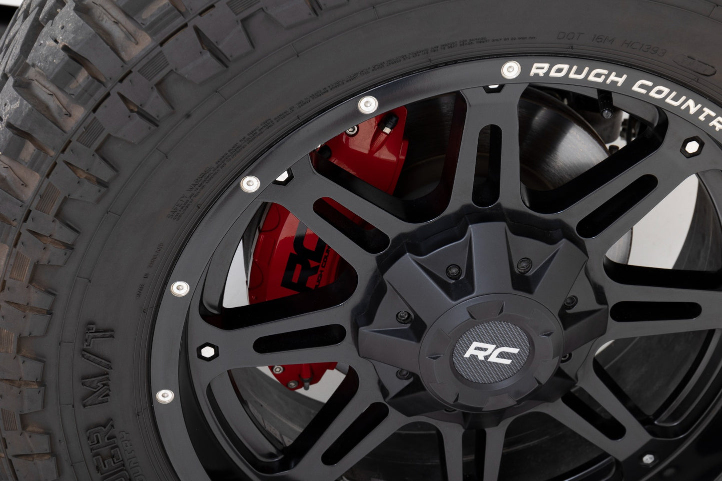 Caliper Covers Rear Red Jeep Wrangler JK/Wrangler Unlimited (2007-2018) Rough Country-3