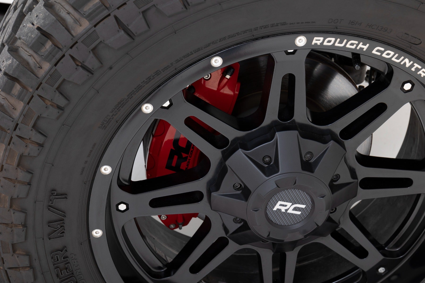 Caliper Covers Rear Red Non-Sport Jeep Wrangler JL (18-25)/Wrangler Unlimited (18-25) Rough Country-3