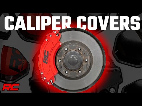 Caliper Cover Red Jeep Gladiator JT/Wrangler 4XE/Wrangler JL (18-UP) Rough Country-1