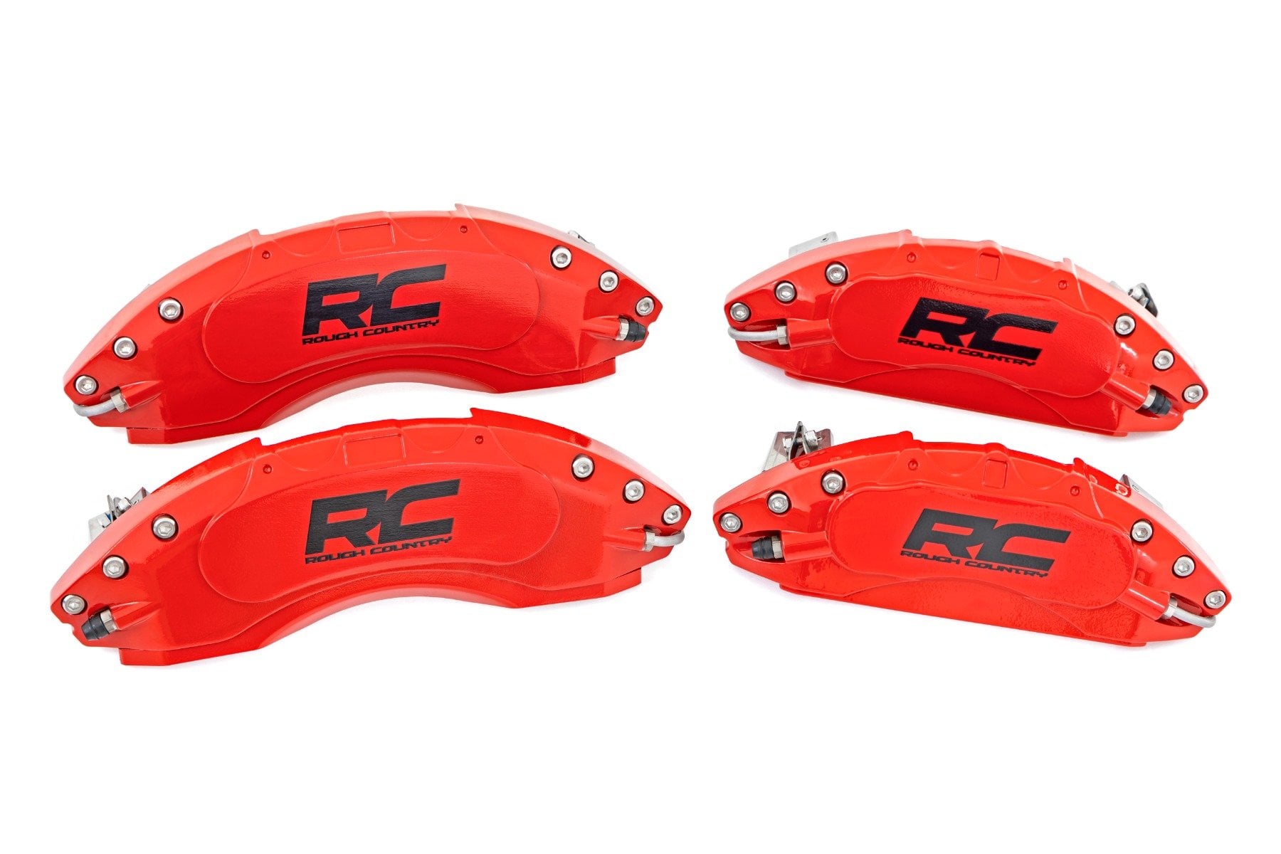 Caliper Covers Front and Rear Red Jeep Gladiator JT 4WD (2020-2025) Rough Country-1