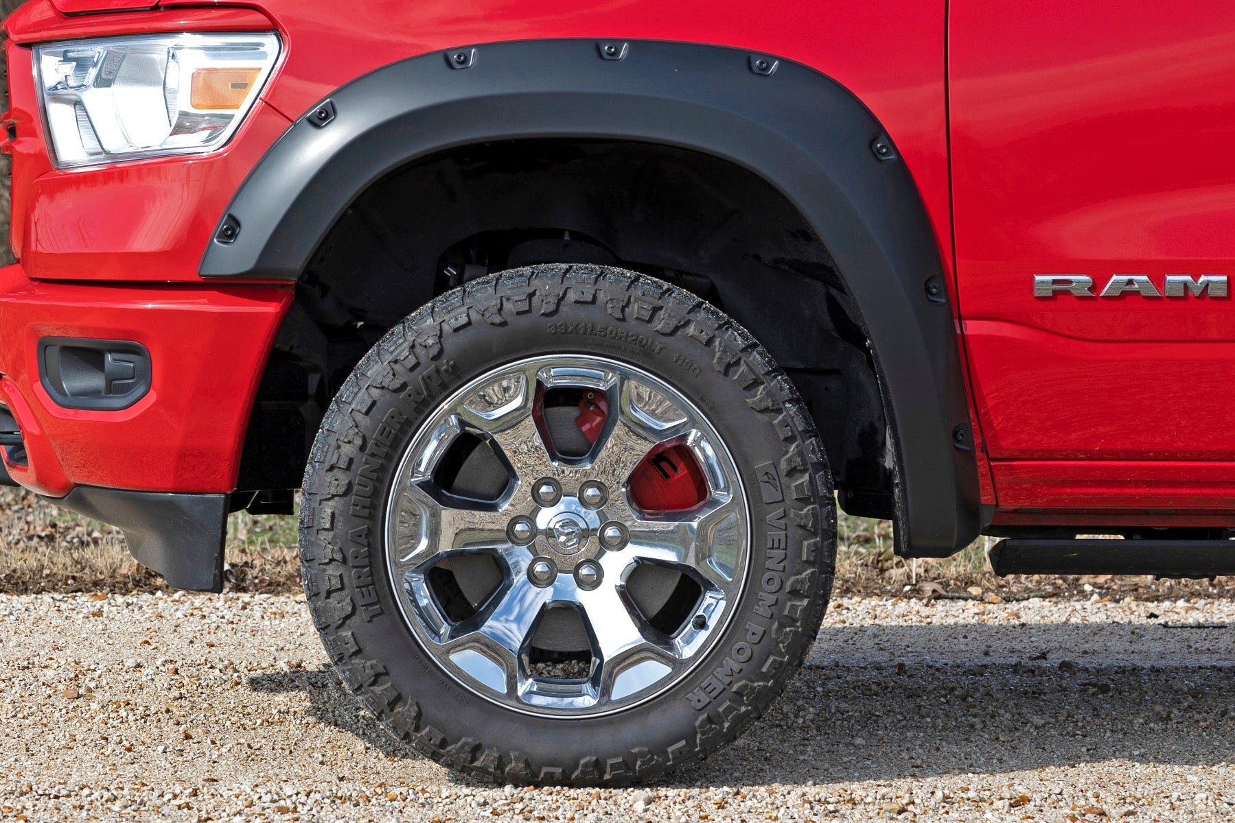 Caliper Covers Front and Rear Red Ram 1500 2WD/4WD (2019-2026) Rough Country-4
