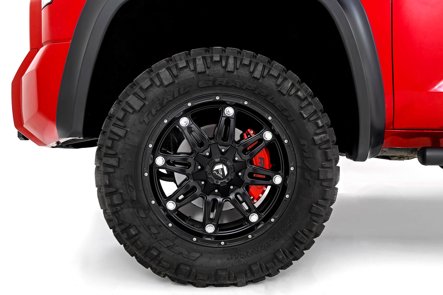 Caliper Covers Front and Rear Red Toyota Tundra 2WD/4WD (2022-2026) Rough Country-2