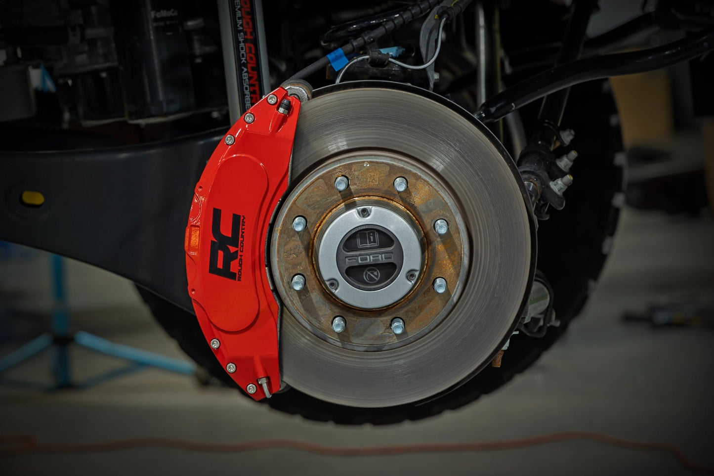 Caliper Covers Front and Rear Red Ford F-250/F-350 Super Duty (23-26) Rough Country-5