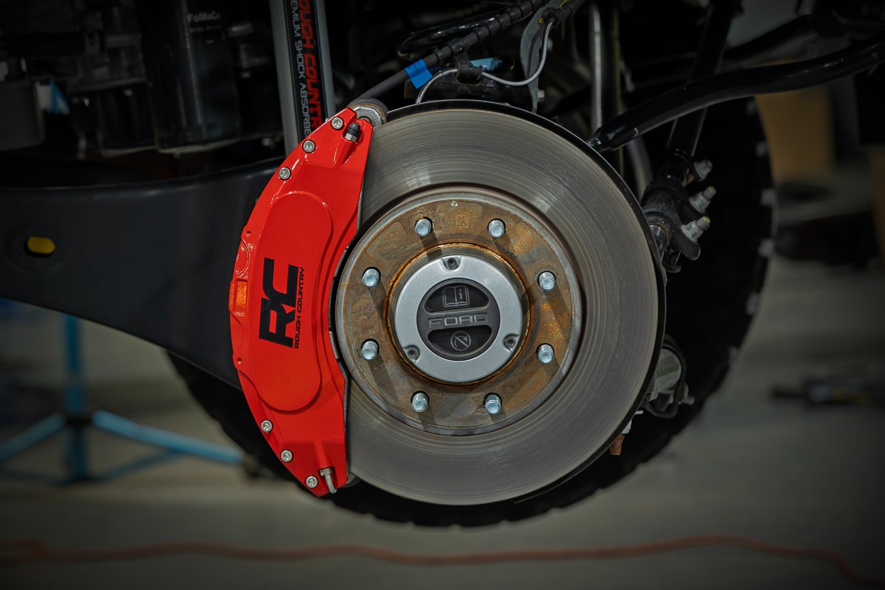 Caliper Covers Front and Rear Red Ford F-250/F-350 Super Duty (23-26) Rough Country-5