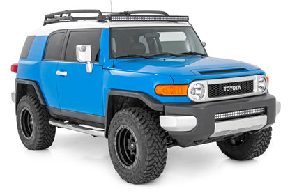 LED Light Windshield Kit 50 Inch Curved Single Row Black Series 07-14 FJ Cruiser Rough Country-4