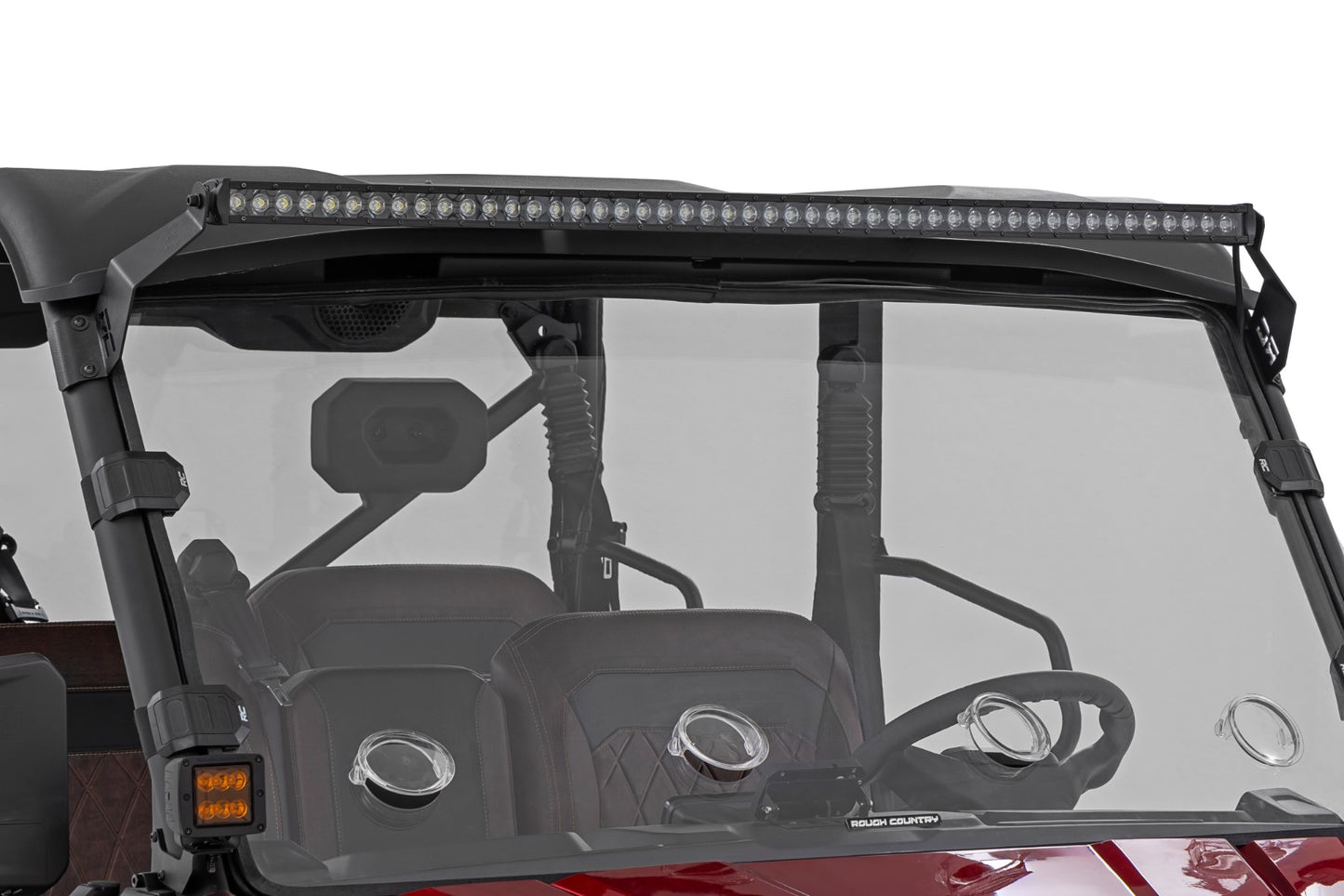 LED Light Mount 50 Inch Black Single Row CFMOTO UFORCE U10 Pro Rough Country-1