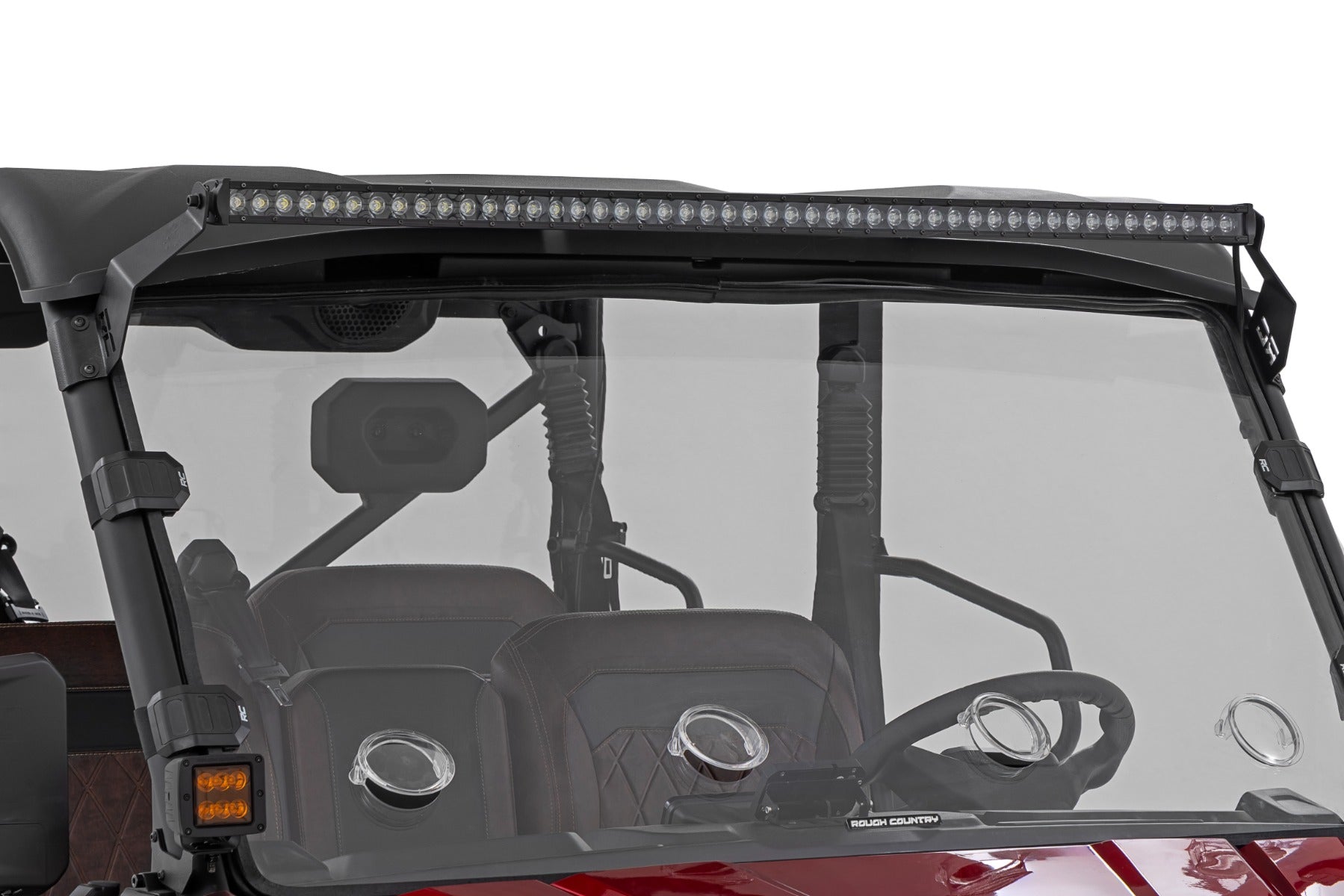 LED Light Mount 50 Inch Black Single Row CFMOTO UFORCE U10 Pro Rough Country-1