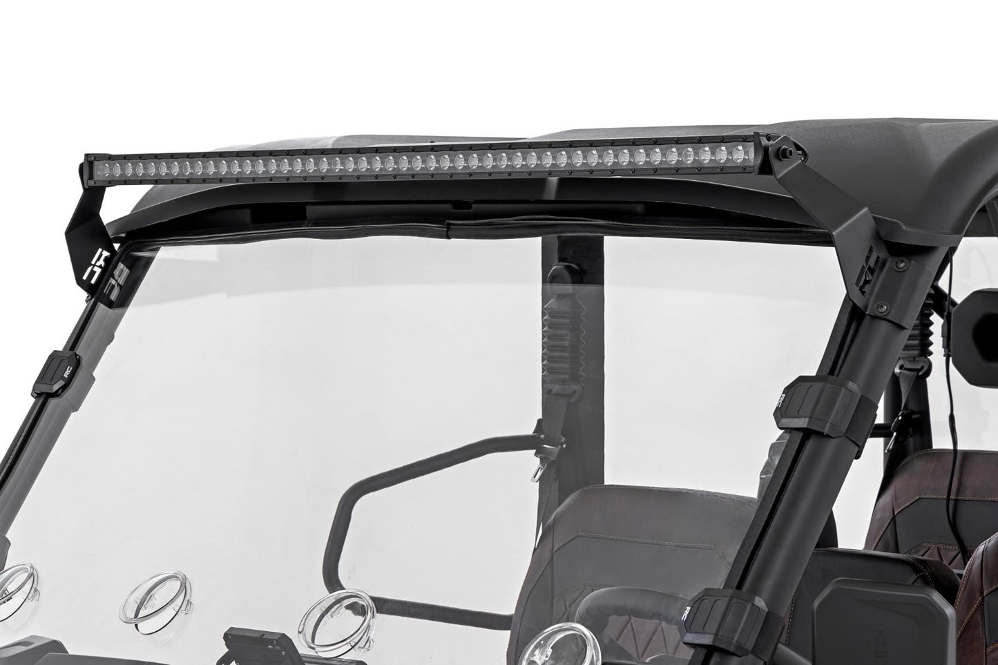 LED Light Mount 50 Inch Black Single Row CFMOTO UFORCE U10 Pro Rough Country-3