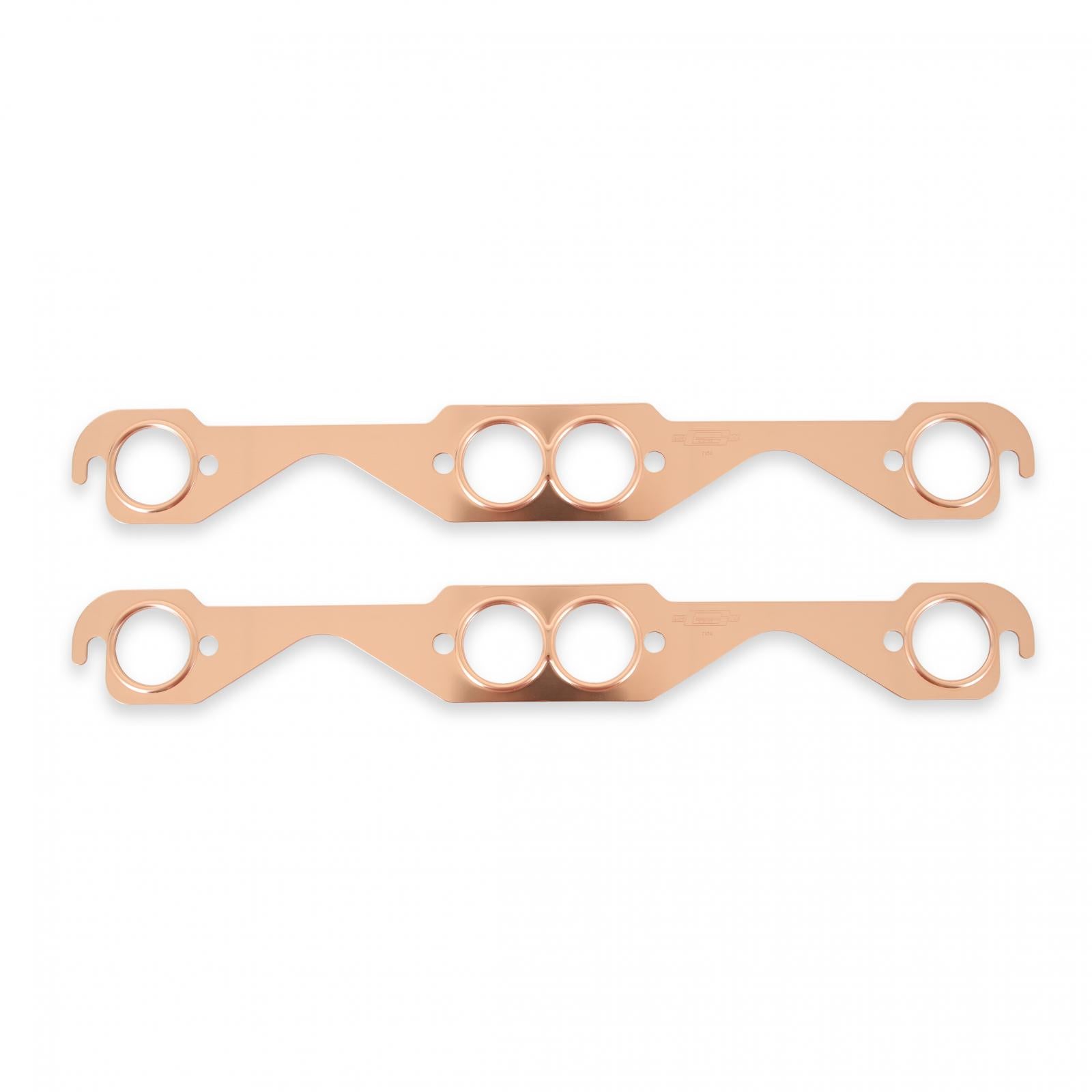 Copper Seal Header Gaskets Flat Fits 1955-1991 Chevrolet 262-400 Gen I Small Block Round Ports Mr Gasket