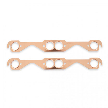 Copper Seal Header Gaskets Flat Fits 1955-1991 Chevrolet 262-400 Gen I Small Block Round Ports Mr Gasket