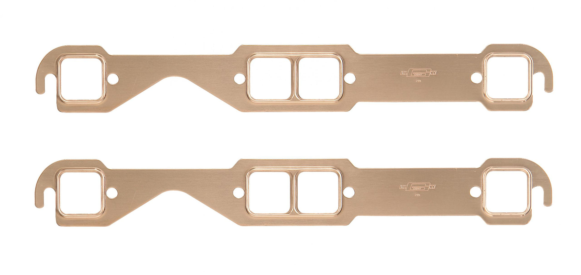 Copper Seal Header Gaskets Port Size 1.45 x 1.48 Fits 1955-1991 Chevrolet 262-400 Gen I Small Block Rectangular Ports Mr Gasket