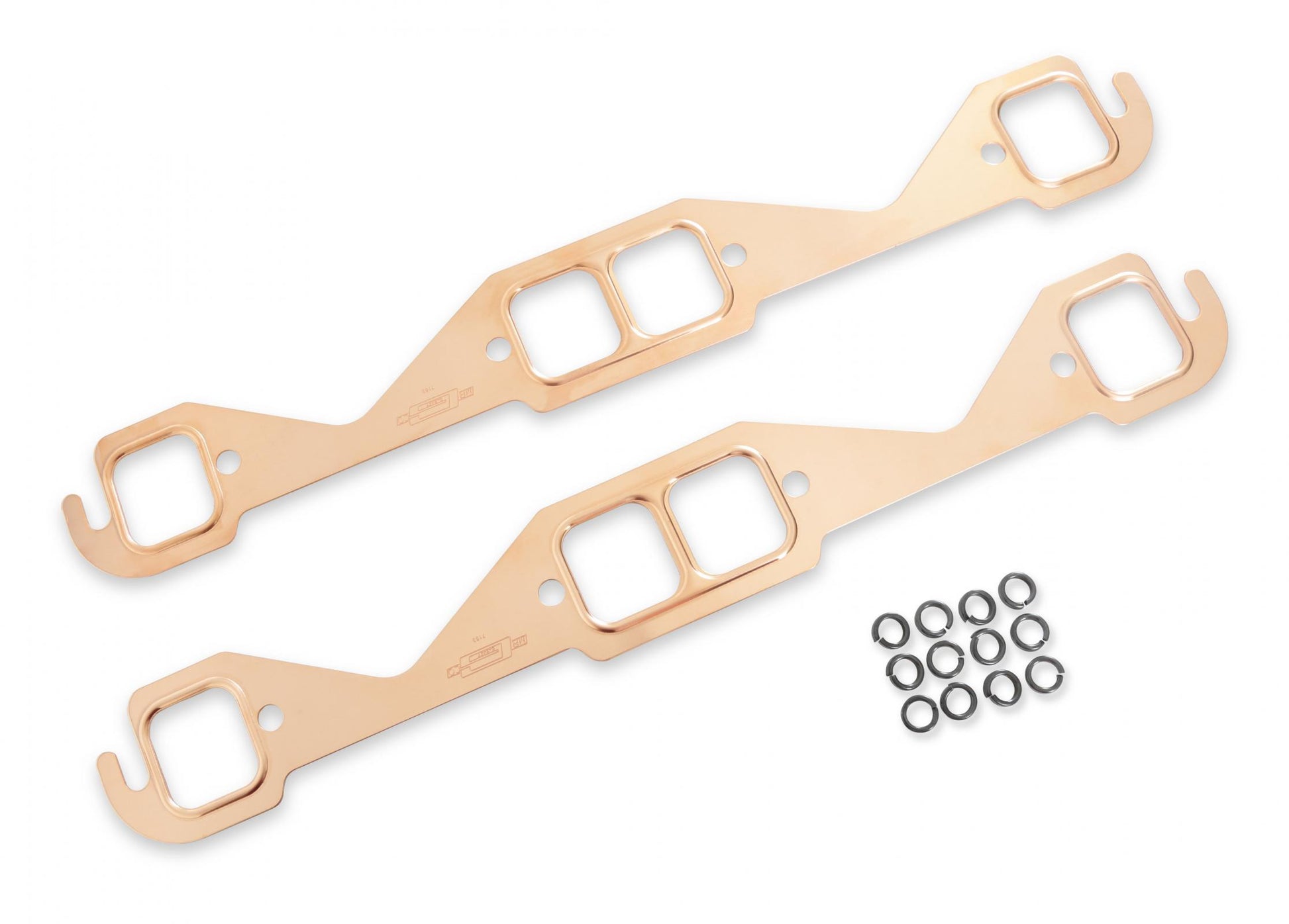 Copper Seal Header Gaskets Port Size 1.45 x 1.55 Fits 1955-1991 Chevrolet 262-400 Gen I Small Block Rectangular Ports Mr Gasket-1