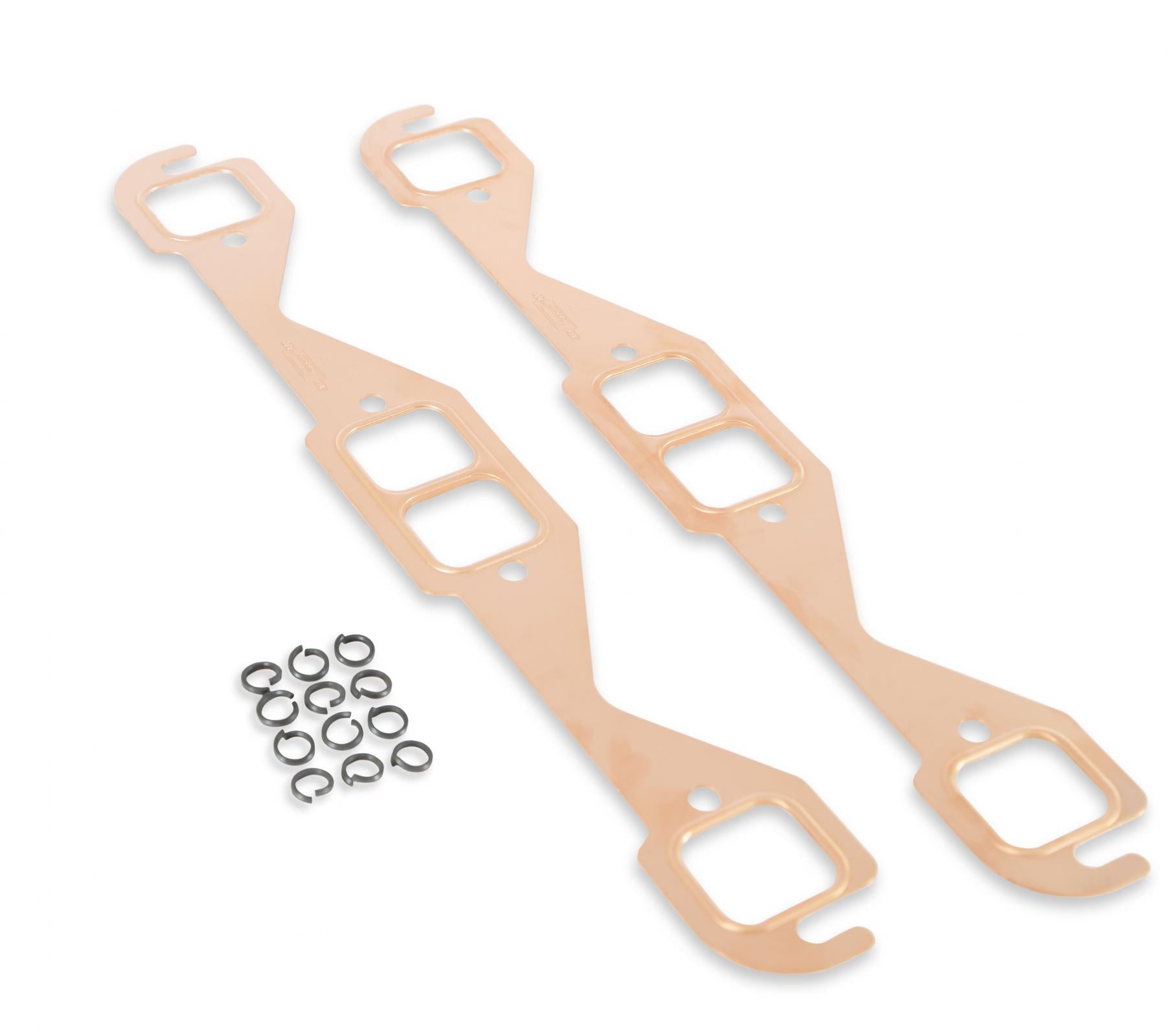 Copper Seal Header Gaskets Port Size 1.45 x 1.55 Fits 1955-1991 Chevrolet 262-400 Gen I Small Block Rectangular Ports Mr Gasket-4