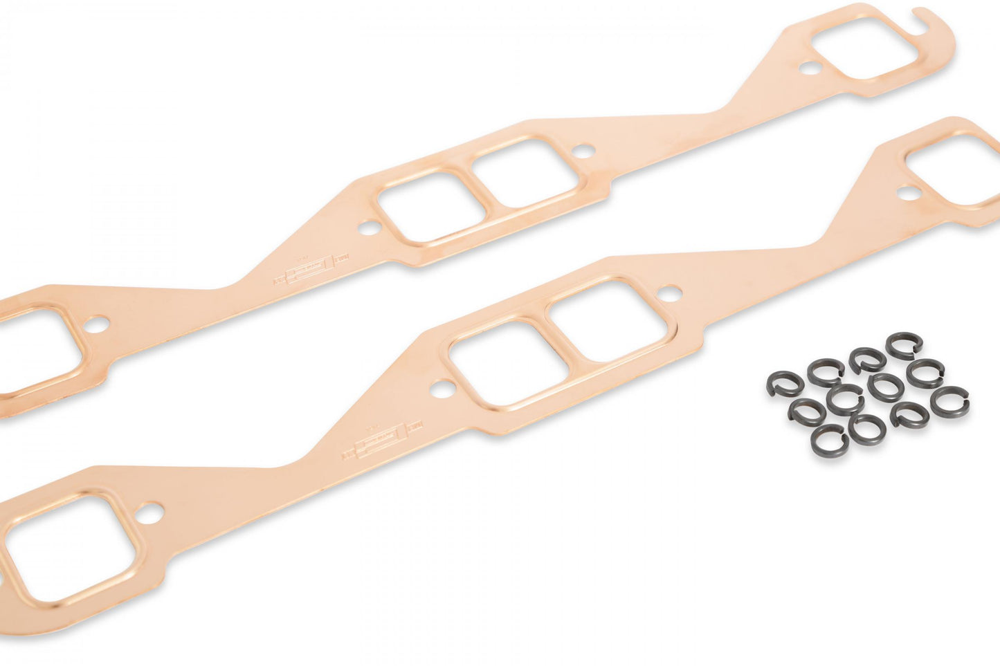 Copper Seal Header Gaskets Port Size 1.45 x 1.55 Fits 1955-1991 Chevrolet 262-400 Gen I Small Block Rectangular Ports Mr Gasket-7