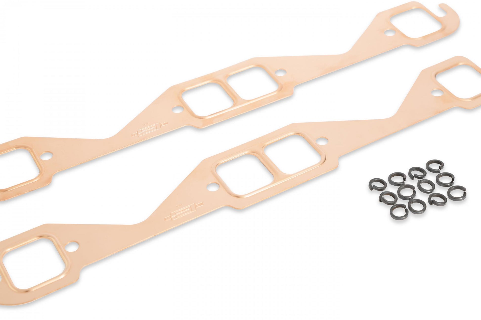 Copper Seal Header Gaskets Port Size 1.45 x 1.55 Fits 1955-1991 Chevrolet 262-400 Gen I Small Block Rectangular Ports Mr Gasket-7