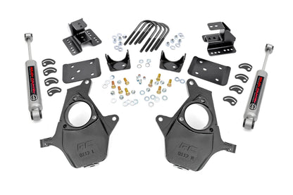 2 Inch Lowering Kit 4 Inch Rear Lowering Alum/Stamped Knuckle Silverado/Sierra 1500 (14-18) Rough Country