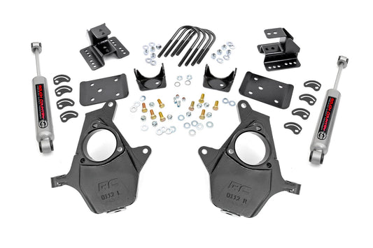 2 Inch Lowering Kit 4 Inch Rear Lowering Alum/Stamped Knuckle Silverado/Sierra 1500 (14-18) Rough Country