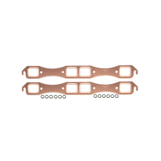 Copper Seal Header Gaskets Fits 1958-1979 Mopar 383-440 B/RB Big Block Except Hemi Rectangular Ports, 1.78 Inch x 1.48 Inch Mr Gasket