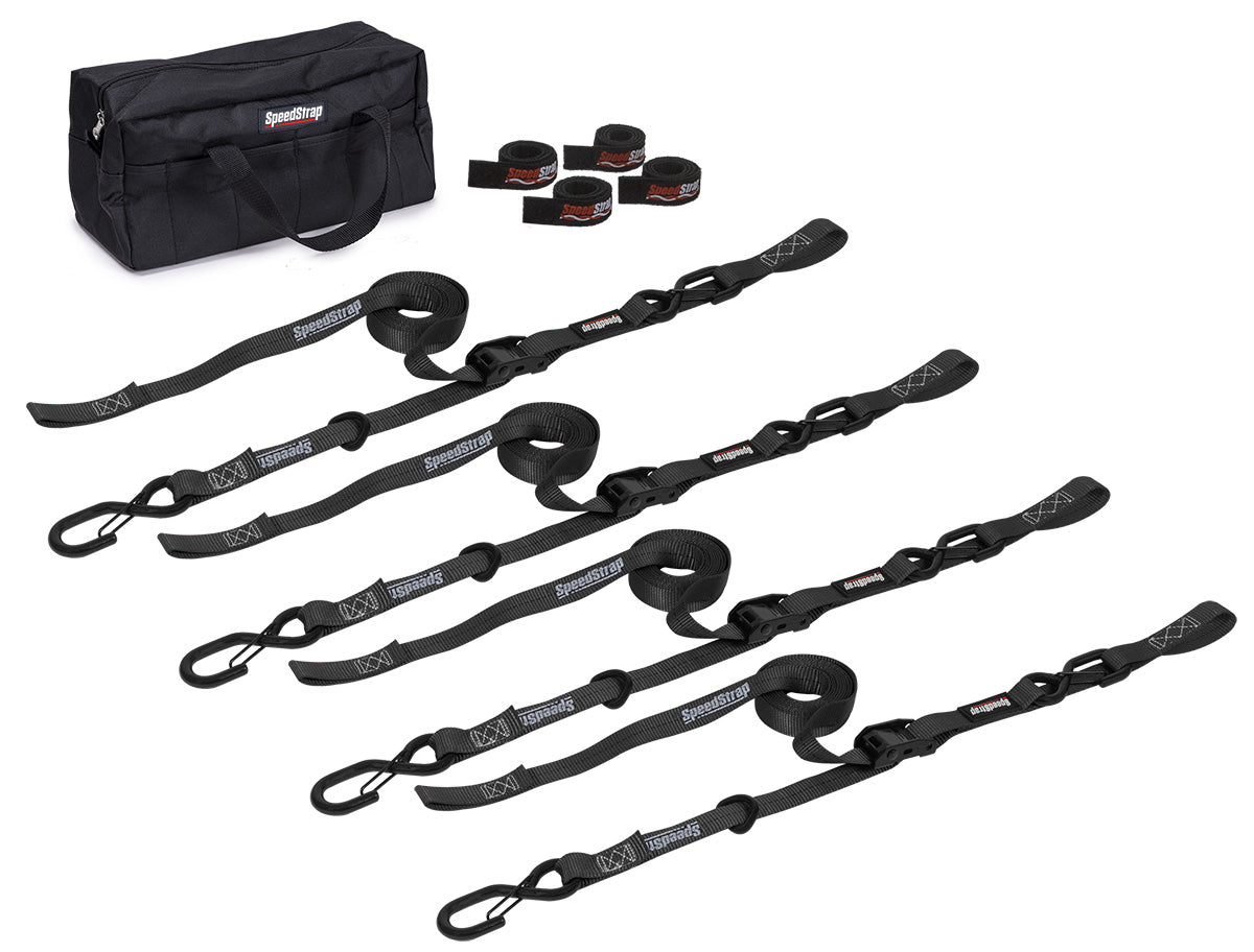 Motorcycle Tie-Down Kit Black SpeedStrap