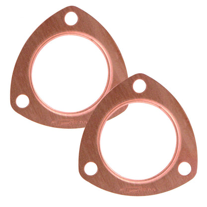 Copper Seal Collector Gaskets Pair 3-Bolt Round Header Collectors Mr Gasket-6