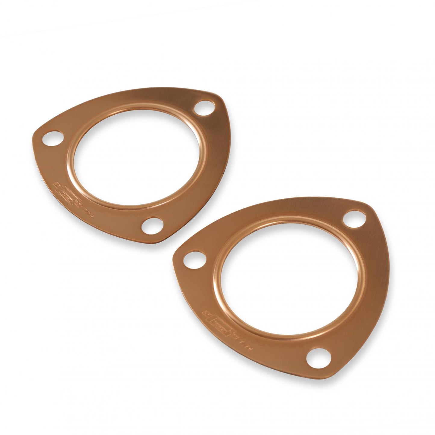Copper Seal Collector Gaskets Pair 3-Bolt Round Header Collectors Mr Gasket-8