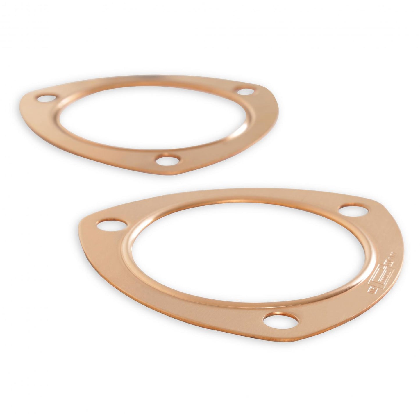 Copper Seal Collector Gaskets Pair 3-Bolt Round Header Collectors Mr Gasket-5