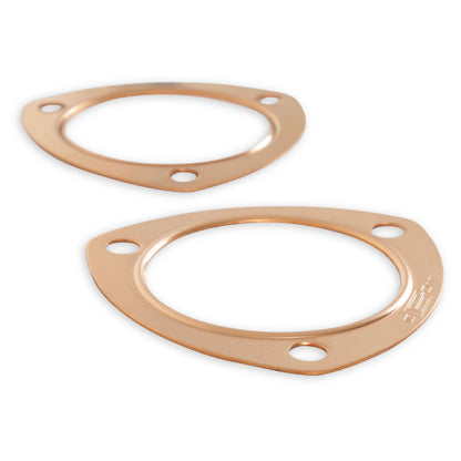 Copper Seal Collector Gaskets Pair 3-Bolt Round Header Collectors Mr Gasket-5