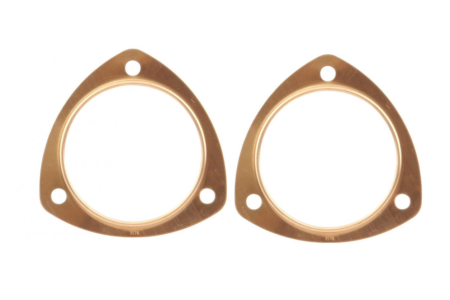 Copper Seal Collector Gaskets Pair 3-Bolt Round Header Collectors Mr Gasket
