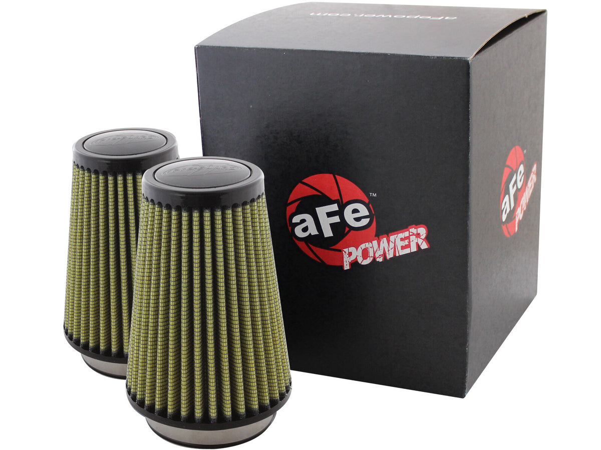 Magnum Force Intake Replacement Air Filter w/ Pro Guard 7 Media (Pair) 3-1/2 Inch F x 5 Inch B x 3-1/2 Inch T x 7 Inch H (Pair) aFe Power