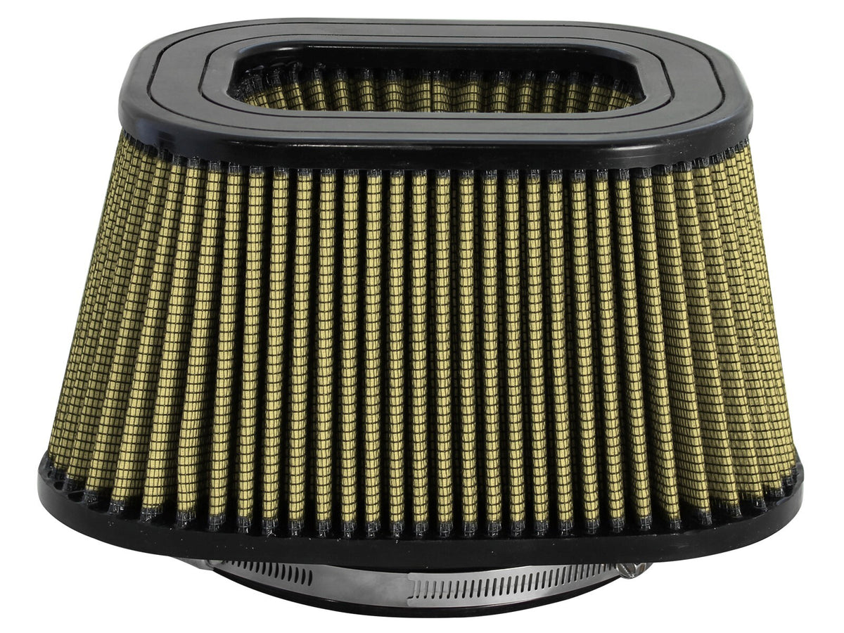 Magnum Force Intake Replacement Air Filter w/ Pro Guard 7 Media 7-1/8 Inch F x (8-3/4 x 10-1/2) Inch B x (6-1/2 x 8-5/8) Inch T (Inverted) x 5 Inch H aFe Power