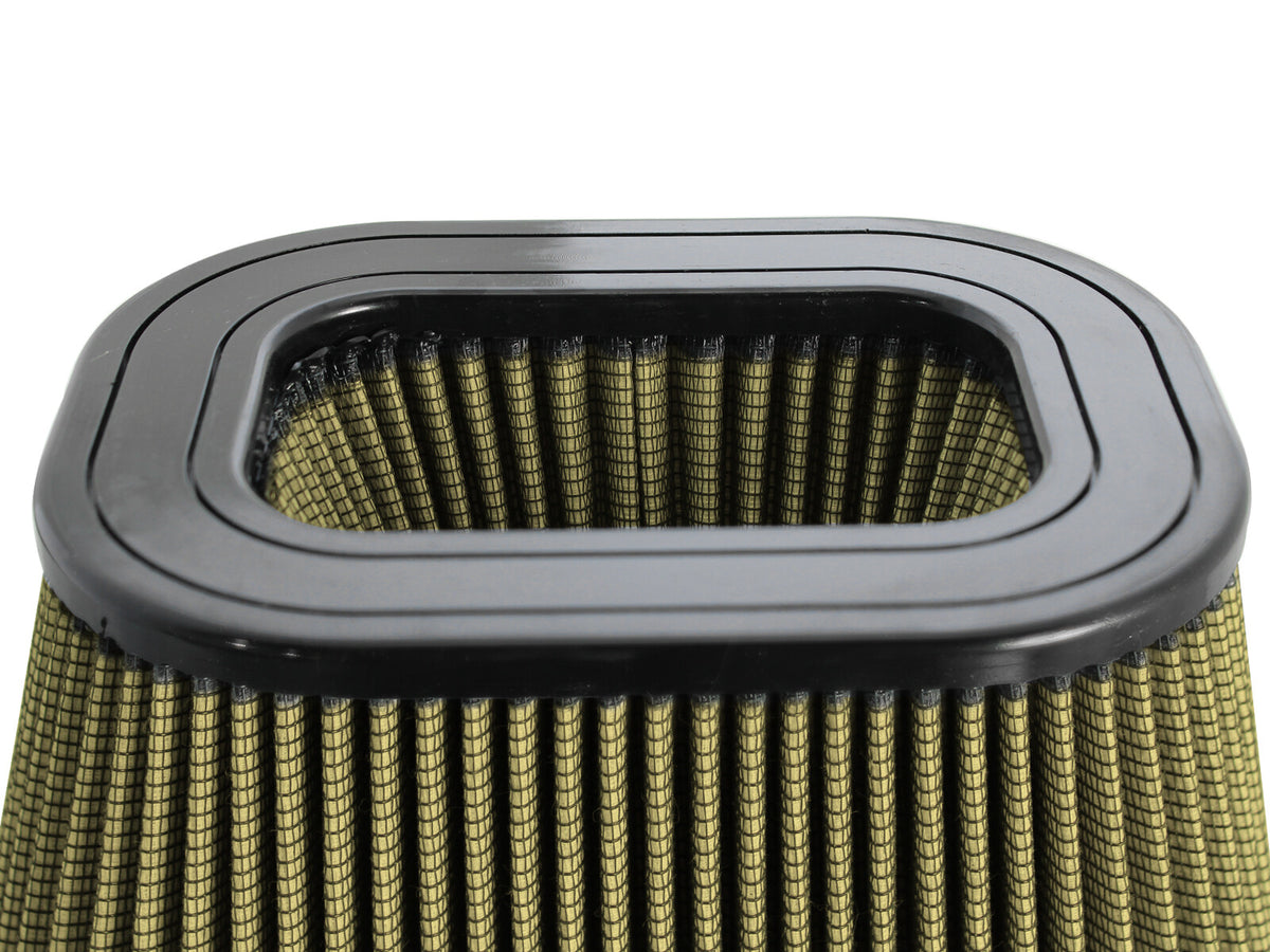 Magnum Force Intake Replacement Air Filter w/ Pro Guard 7 Media 7-1/8 Inch F x (8-3/4 x 10-1/2) Inch B x (6-1/2 x 8-5/8) Inch T (Inverted) x 5 Inch H aFe Power-4