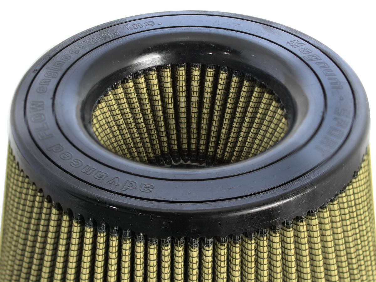 Magnum Force Intake Replacement Air Filter w/ Pro Guard 7 Media 7-1/8 Inch F x (8-3/4 x 8-3/4 ) Inch B x 7 Inch T (Inverted) x 5-3/4 Inch H aFe Power-4