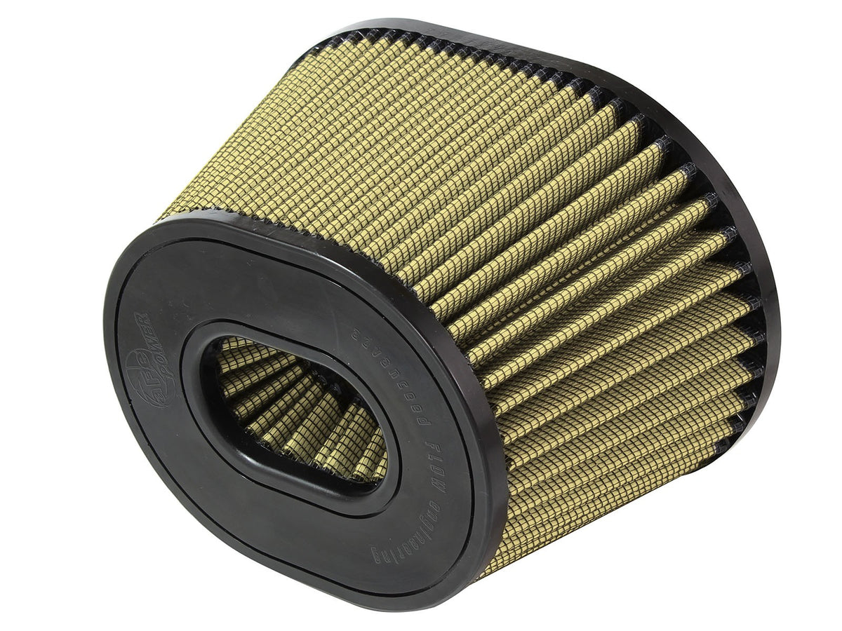 Magnum Force Intake Replacement Air Filter w/ Pro Guard 7 Media 3-1/4 Inch F x (9x6-1/2) Inch B x (6-3/4x5-1/2) Inch T x 5-3/8 Inch H aFe Power-1