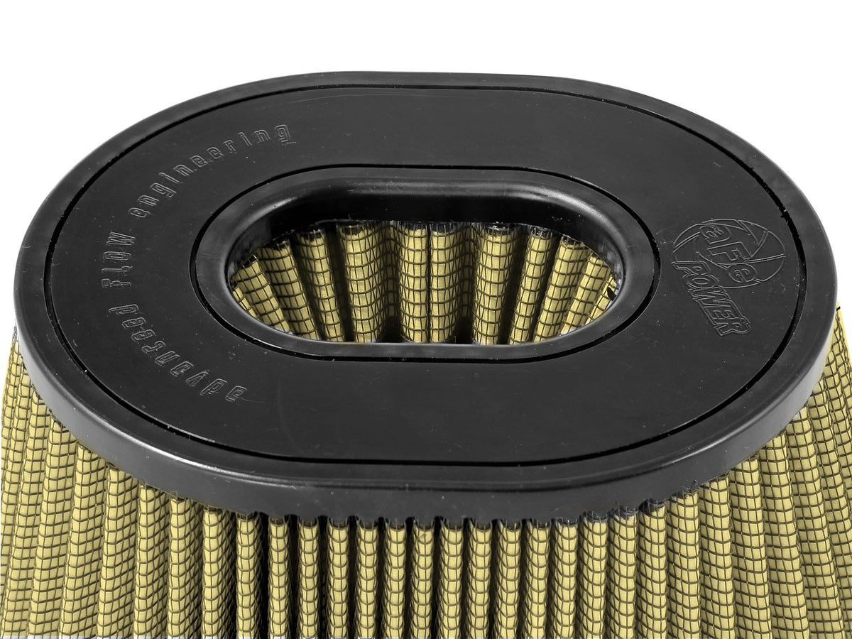 Magnum Force Intake Replacement Air Filter w/ Pro Guard 7 Media 3-1/4 Inch F x (9x6-1/2) Inch B x (6-3/4x5-1/2) Inch T x 5-3/8 Inch H aFe Power-2