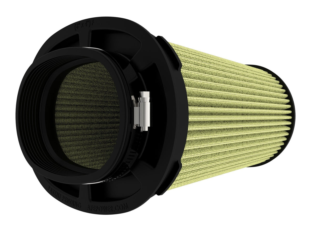 Momentum Intake Replacement Air Filter w/ Pro Guard 7 Media (6x4) Inch F x (8-1/4x6-1/4) Inch B x (7-1/4x5) Inch T (Inverted) x 9 Inch H aFe Power-1