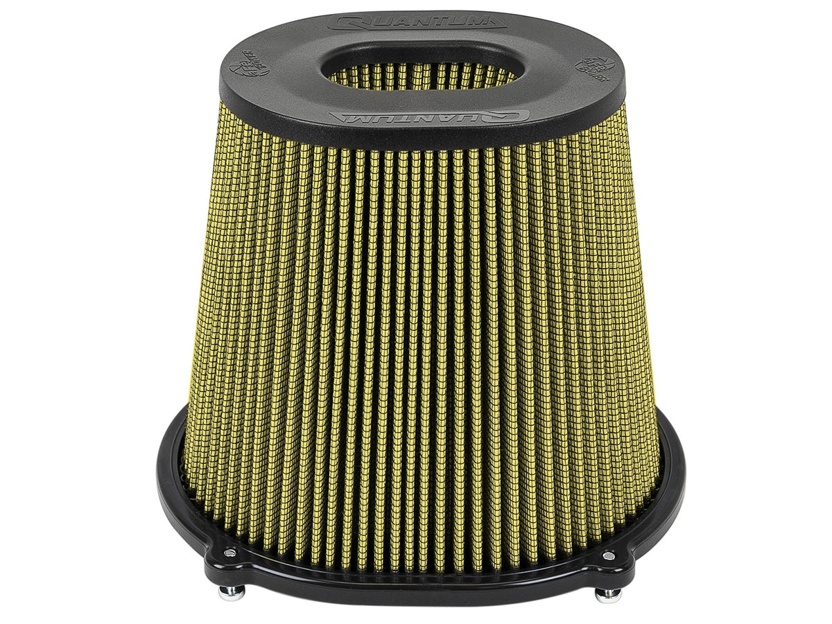 Quantum Intake Replacement Air Filter w/ Pro Guard 7 Media 5 Inch F x (10x8-3/4) Inch B x (6-3/4x5-1/2) T (Inverted) x 8 Inch H aFe Power