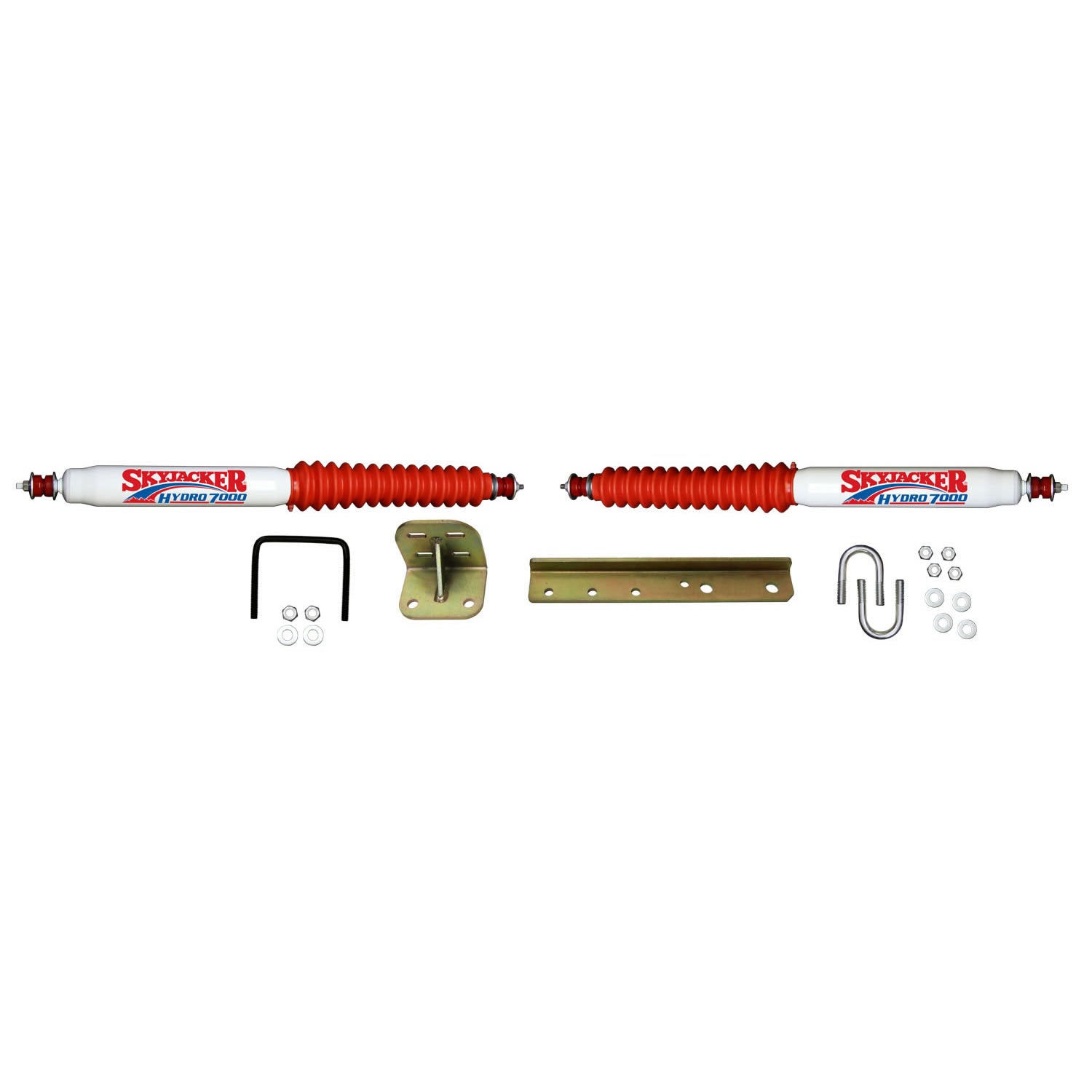 Steering Stabilizer Dual Kit 55-58 Jeep Willys 59-60 Jeep CJ6 59-60 Jeep CJ5 66-75 Jeep CJ6 66-83 Jeep CJ5 66 Jeep CJ3 76-86 Jeep CJ7 81-85 Jeep Scrambler 87-95 Jeep Wrangler Skyjacker