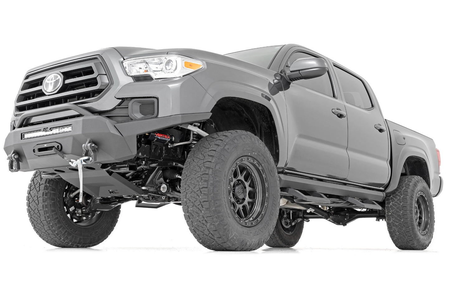 Rough Country SR2 Adjustable Aluminum Steps Double Cab 05-22 Toyota Tacoma Rough Country