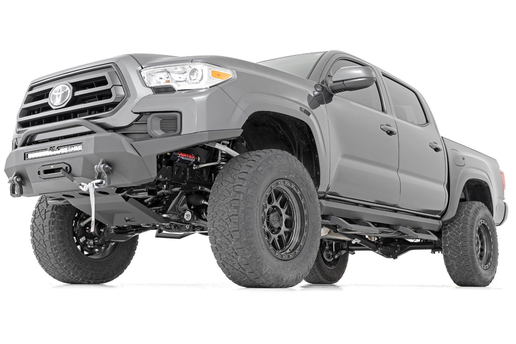 Rough Country SR2 Adjustable Aluminum Steps Double Cab 05-22 Toyota Tacoma Rough Country