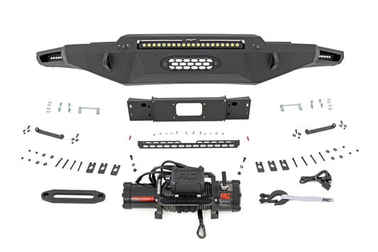 Hybrid Front Bumper 12000S Black LED Toyota Tundra 2WD/4WD (2022-2026) Rough Country