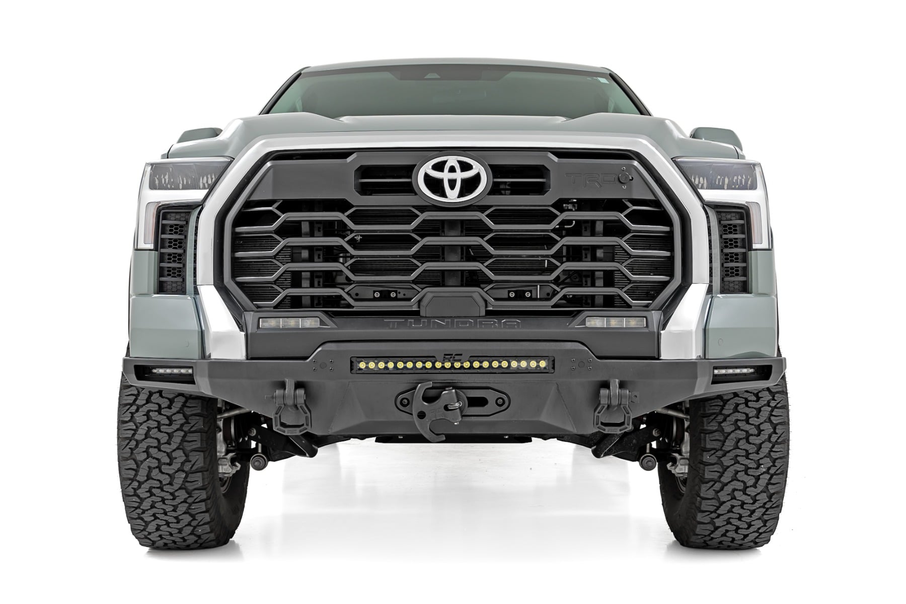 Hybrid Front Bumper 12000S Black LED Toyota Tundra 2WD/4WD (2022-2026) Rough Country-1