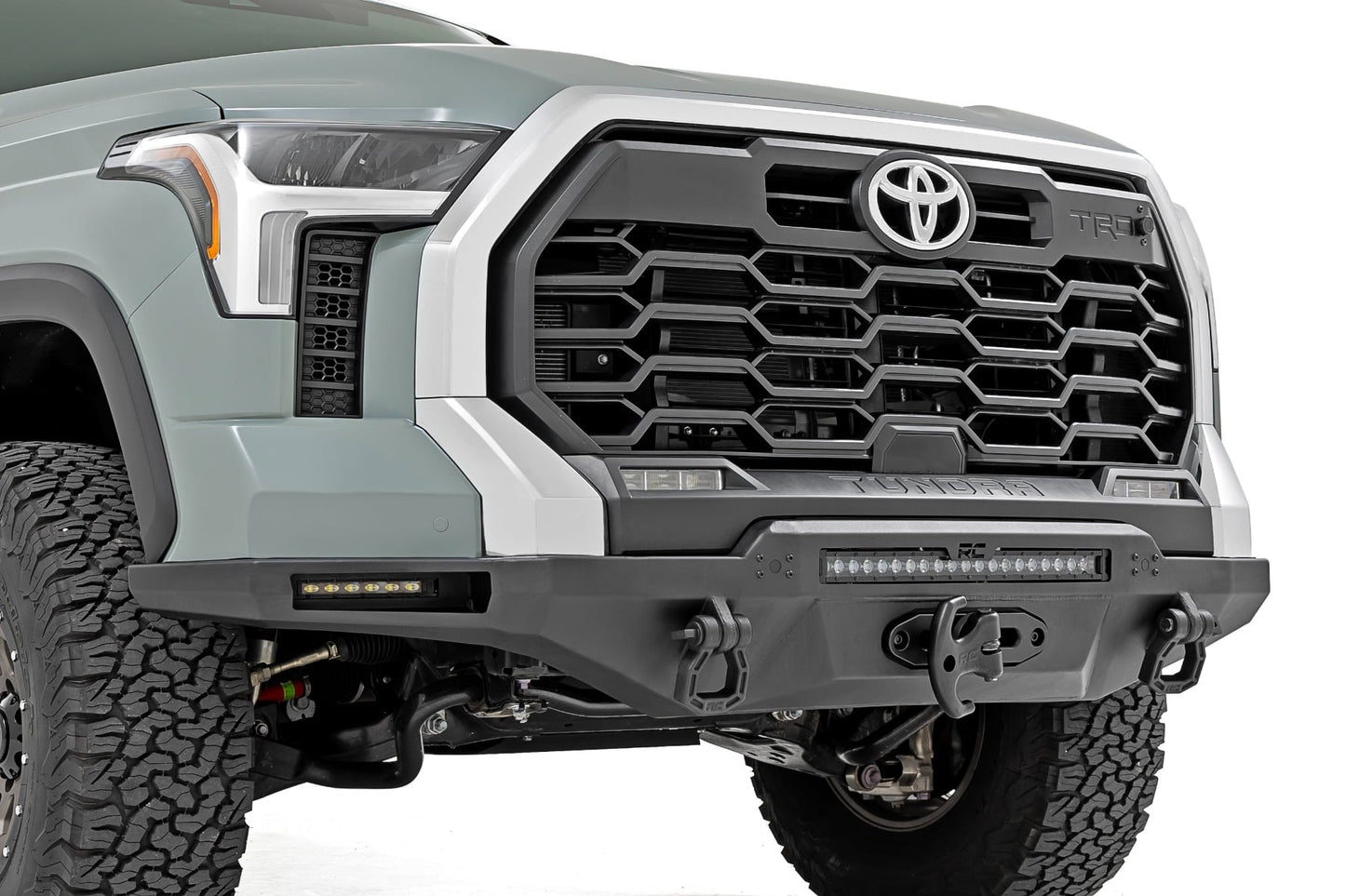 Hybrid Front Bumper 12000S Black LED Toyota Tundra 2WD/4WD (2022-2026) Rough Country-2