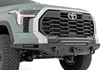 Hybrid Front Bumper 12000S Black LED w/ White DRL Toyota Tundra (22-26) Rough Country-2