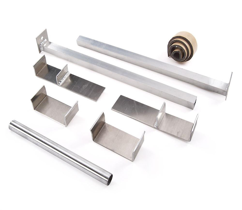 Universal Dual Core Radiator Mounting Kit Natural Finish Aluminum Radiator Be Cool