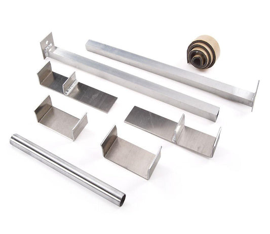 Universal Dual Core Radiator Mounting Kit Natural Finish Aluminum Radiator Be Cool