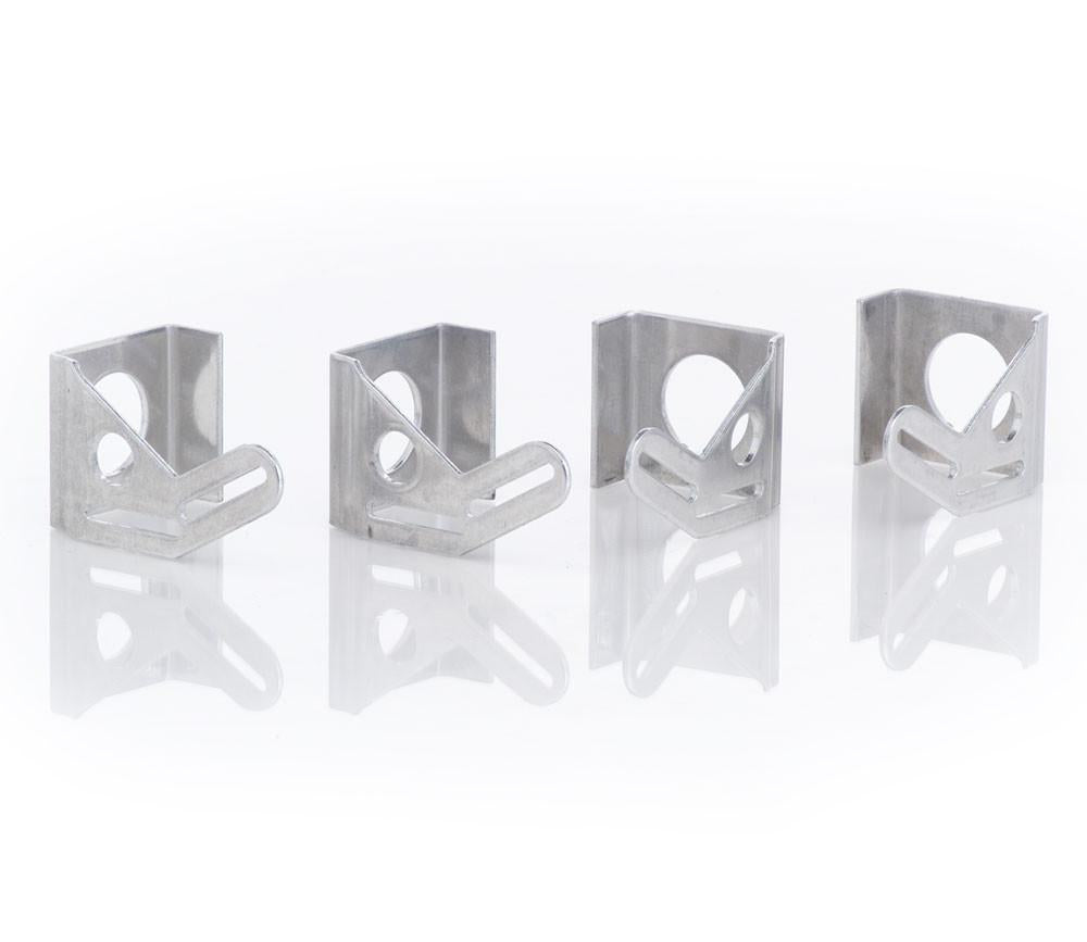 Natural Finish Aluminum Mounting Brackets Set of 4 For Fan Installation Radiator Be Cool