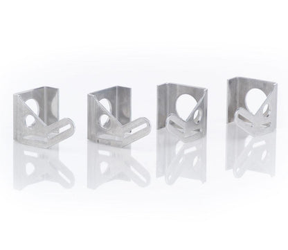 Natural Finish Aluminum Mounting Brackets Set of 4 For Fan Installation Radiator Be Cool