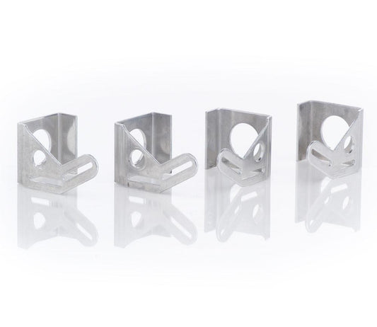 Natural Finish Aluminum Mounting Brackets Set of 4 For Fan Installation Radiator Be Cool