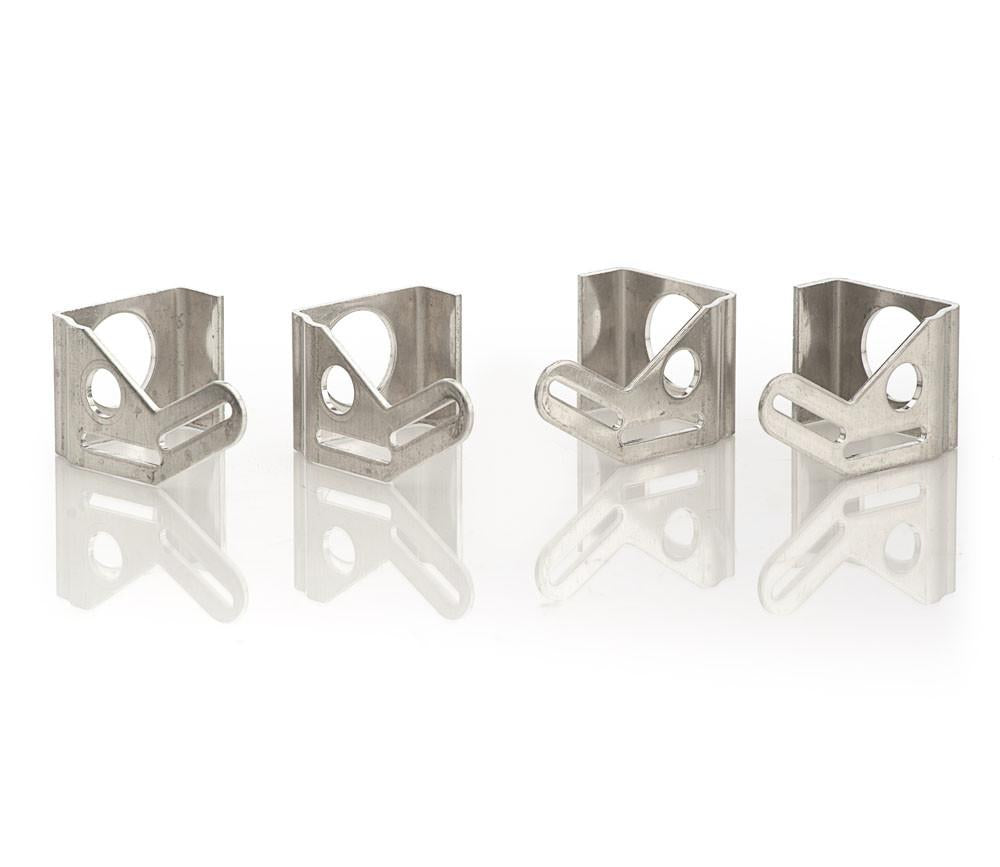 Natural Finish Aluminum Mounting Brackets Set of 4 For Fan Installation Radiator Be Cool-1